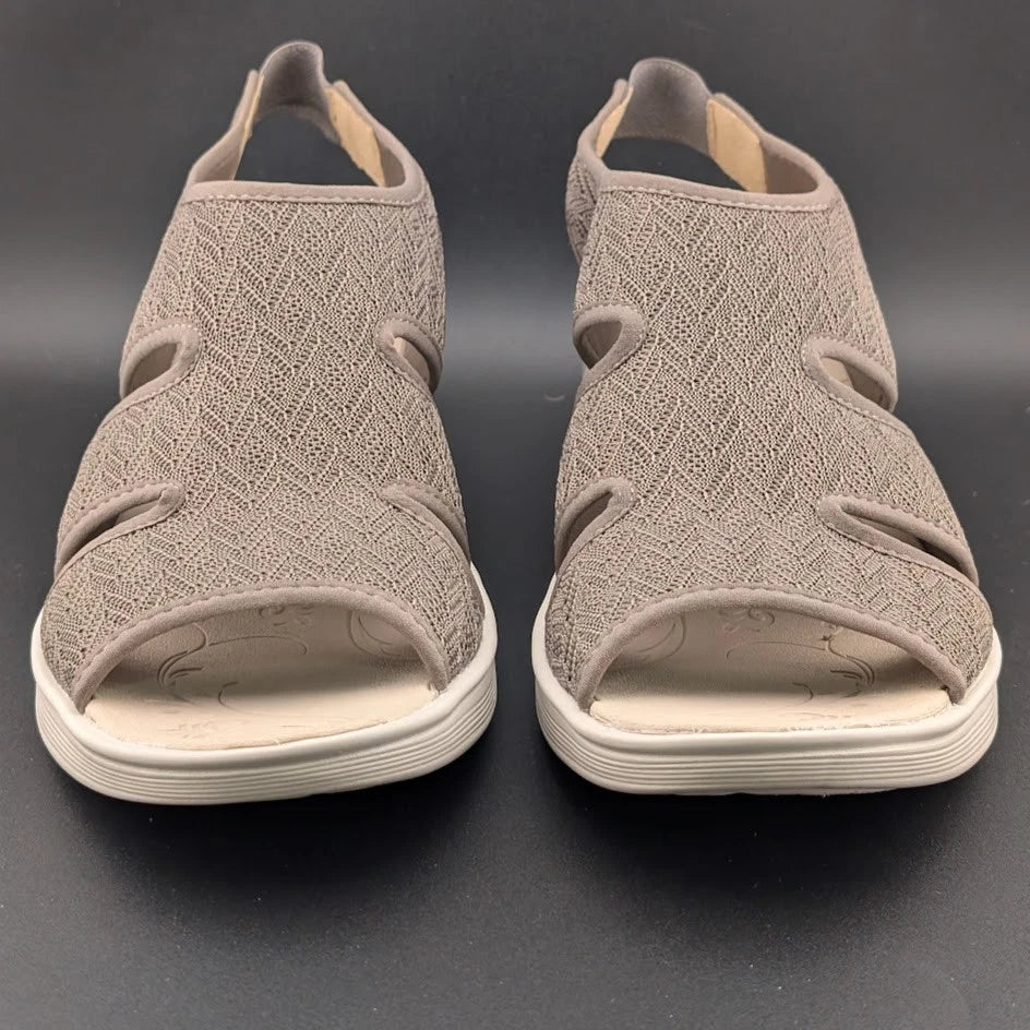 Bzees Size 11M Daytona Morel -Machine Washable Wedge Sandals Shoes Slides NIB SoleComfort.shoes