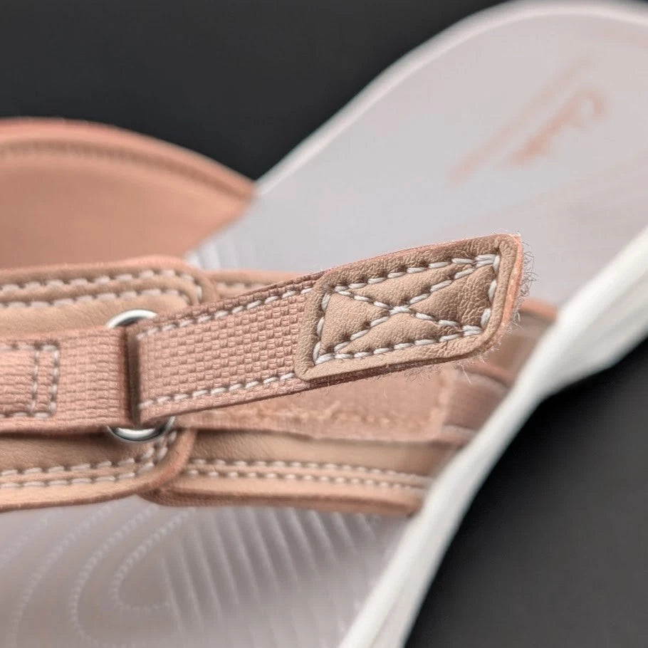 Clarks Women's 11M Breeze Sea Lightweight Flip-Flops NEW Rose Gold NIB SoleComfort.shoes