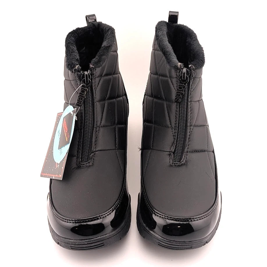 Totes Superior Womens Winter Boots Black or Taupe Waterproof Faux Fur Lined Snow SoleComfort.shoes
