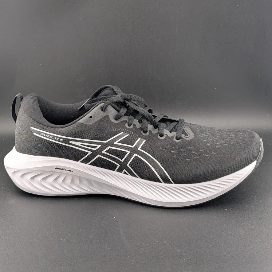 Asics Gel-Excite 10 Black / White Shoes Mens Sz 11 Ortholite Insole 1011B600-003 SoleComfort.shoes