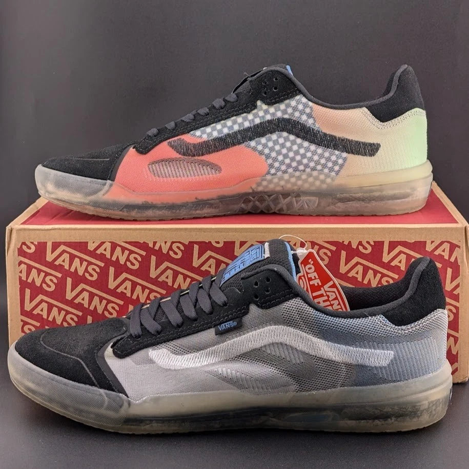 VANS Evdnt Ultimate Waffle Gradient Check Black Skate Shoes Men's Size 13 SoleComfort.shoes