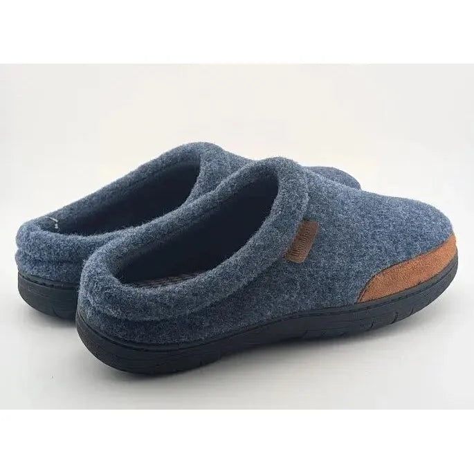 Wembley Men's Heather Indoor/Outdoor Microsuede Mule Slipper with Plaid Lining Wembley