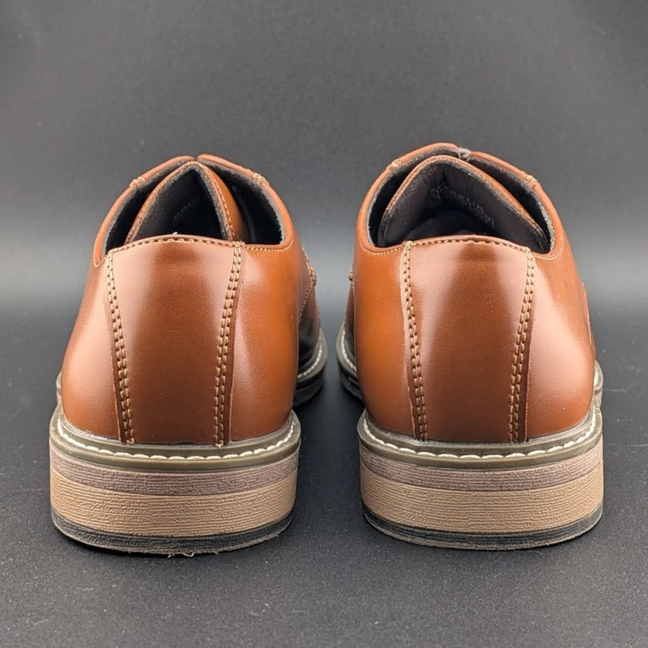 Bruno Marc Dress Shoes Cap Toe Oxford Lace Up Formal Tan Size 4Y / 6Y SoleComfort.shoes