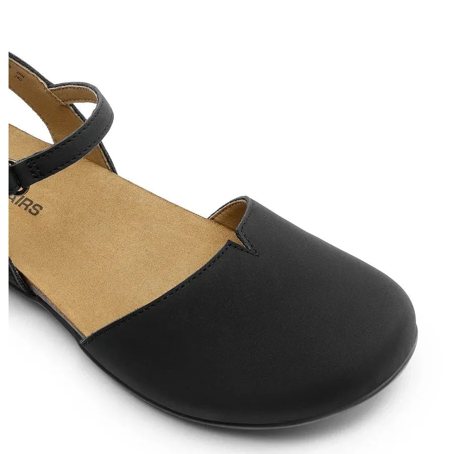 Women Close Toe Sandals Arch Support Comfortable Cork Footbed Flat Sandals SoleComfort.shoes
