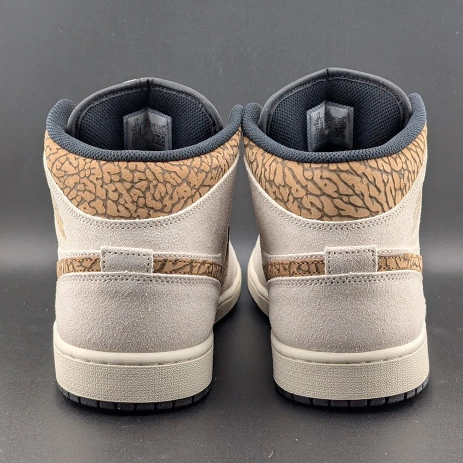 Nike Air Jordan 1 Mid, SE Brown Elephant, Size 12, New in Box SoleComfort.shoes