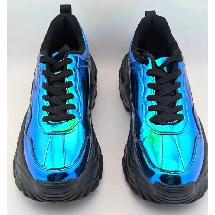 Womens Chunky Platform Fashion Sneakers Lace-Up Lightweight Athletic Shoes PROM! Unbranded