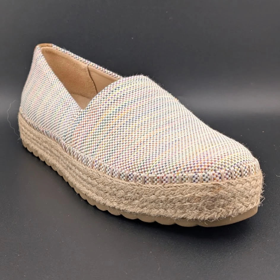 NEW Dr. Scholl's Size 8 Sunray Espadrille Slip On Jute Trimmed Sandal Sneaker SoleComfort.shoes