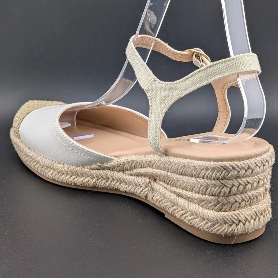 Dream Pairs Size 8 Women Espadrille Wedge Sandals Ankle Strap w/ Bkl Closed Toe SoleComfort.shoes