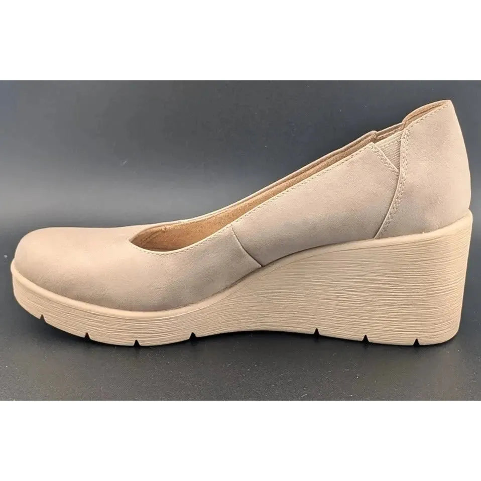 Soul Naturalizer About Time Women's Warm Taupe Nubuck Wedge Pumps NW/OB 5.5M SoleComfort.shoes