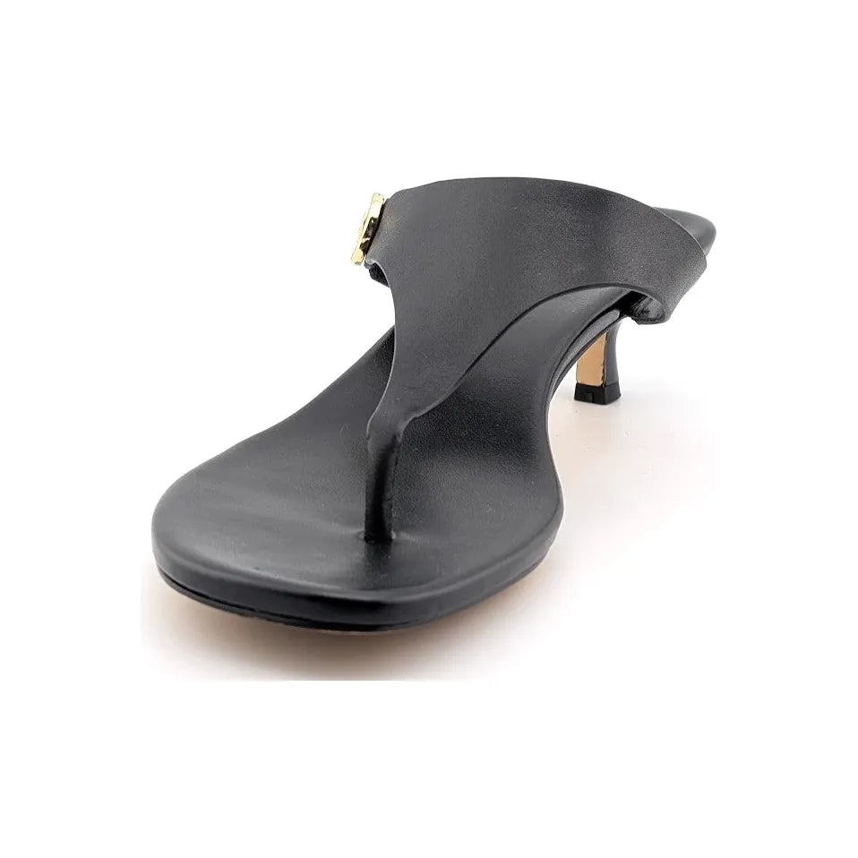 Michael Kors Women's Size 6M Lucinda Kitten Heel Slide Sandal, Black SoleComfort.shoes