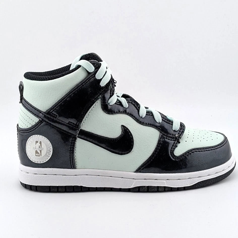 New Childs Nike Dunk High SE (PS) NBA All Star Barely Green / Black Patent Size 12C Nike