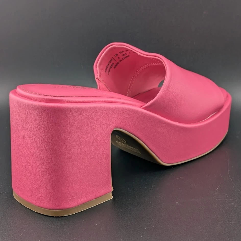 DREAM PAIRS Size 6 Women's Platform Heels Open Toe Slip On for Women High Chunky SoleComfort.shoes