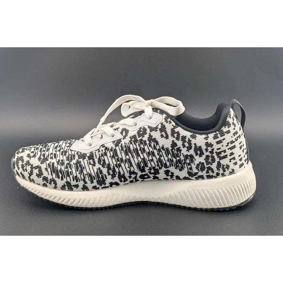 Skechers Bob's Squad Women's Size 6.5 Mighty Cat Running Shoes Leopard Sneakers SoleComfort.shoes