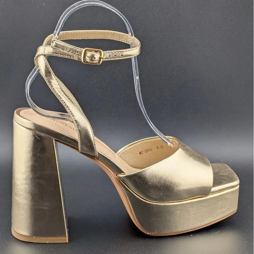 NEW Women's Modatope Platform Heels Sandals Size 6.5 Chunky Heels Open SquareToe SoleComfort.shoes