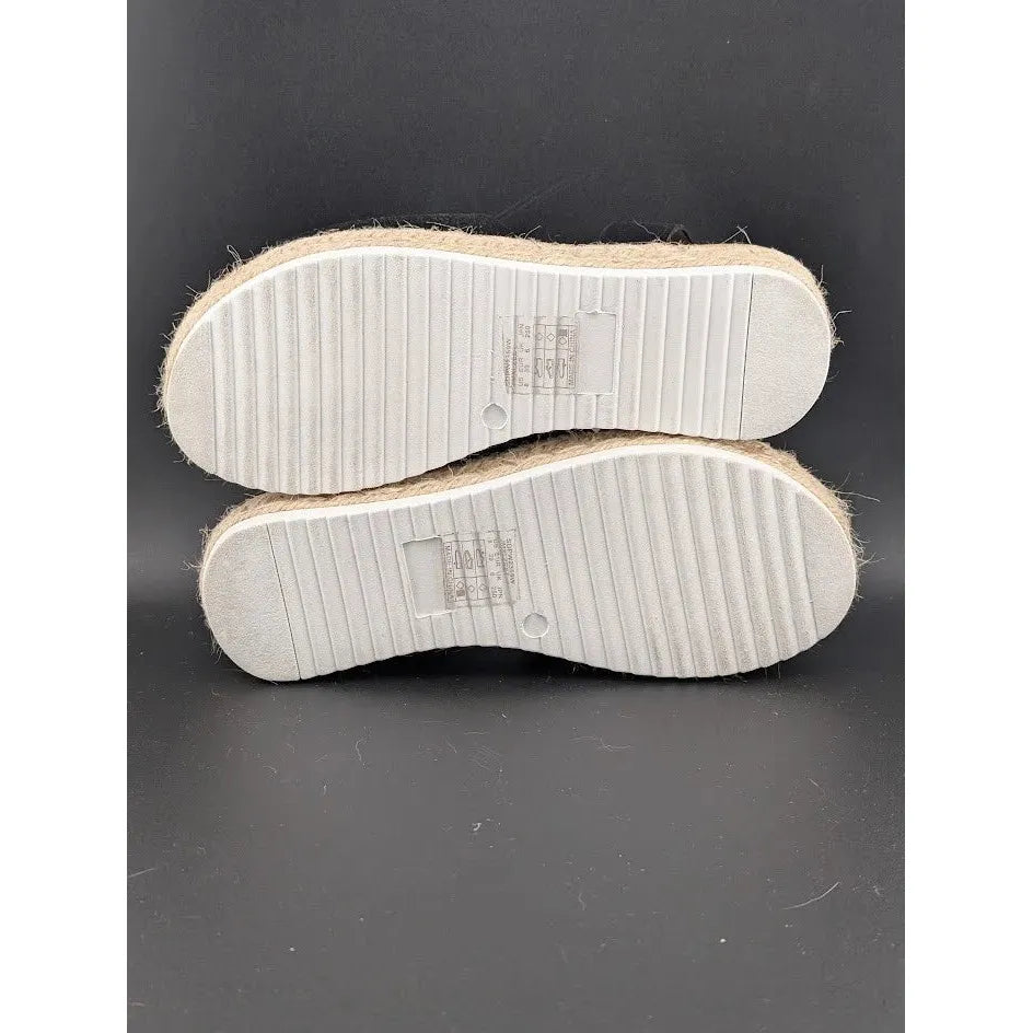 Women's Size 8 Dream Pairs 1-Strap Espadrille Ankle Strap Platform Sandal Black SoleComfort.shoes