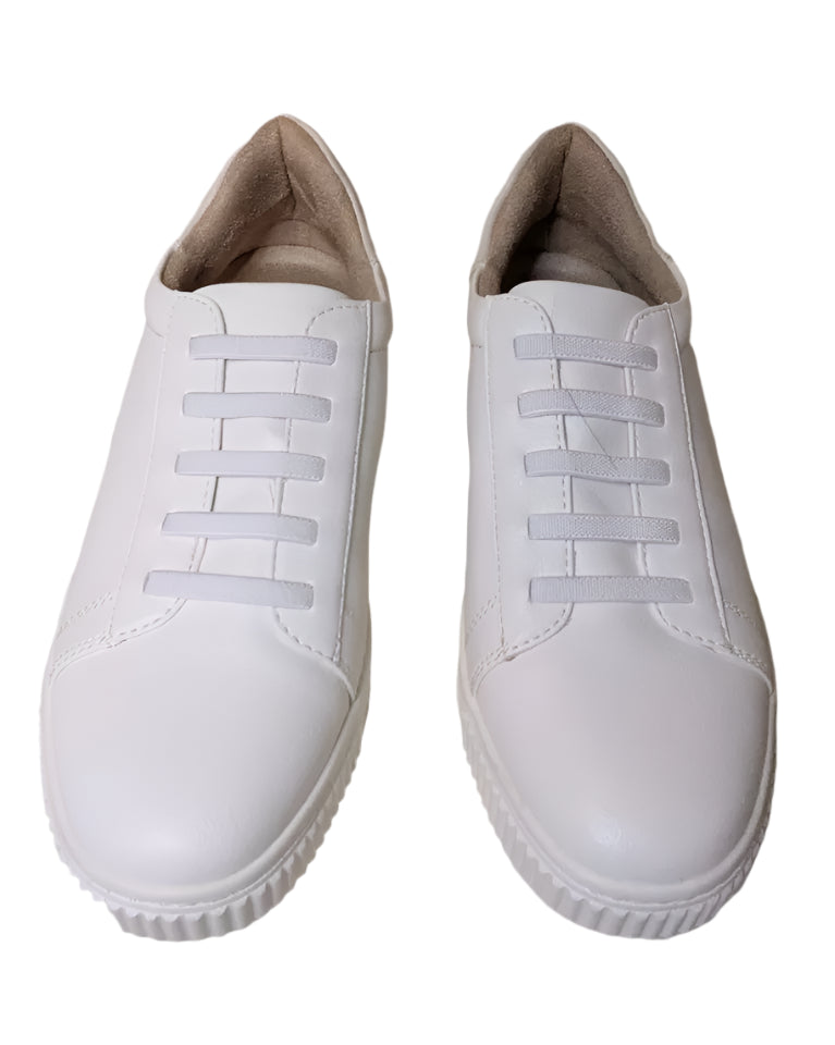 SOUL Naturalizer Tia Step-In White Laced Sneaker Size 8 Wide