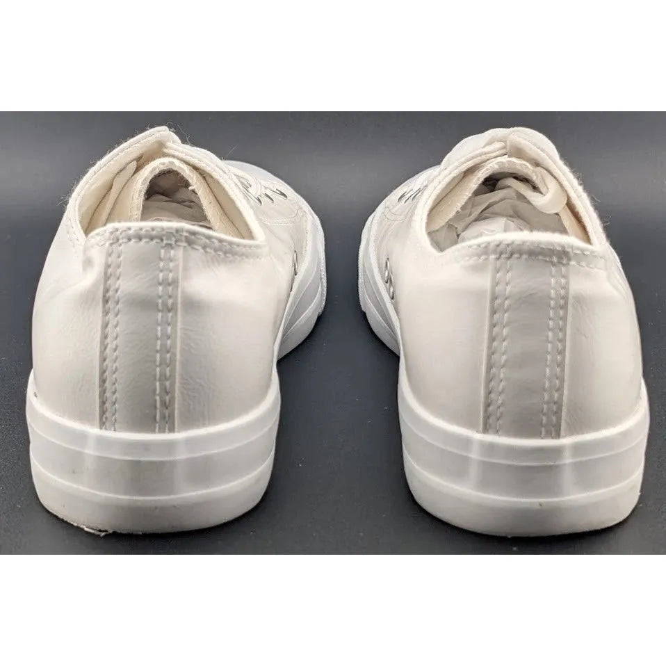Pre-owned Women's Size 9 White Tennis Shoes Faux Leather Sneakers Casual Walking Women's SoleComfort.shoes