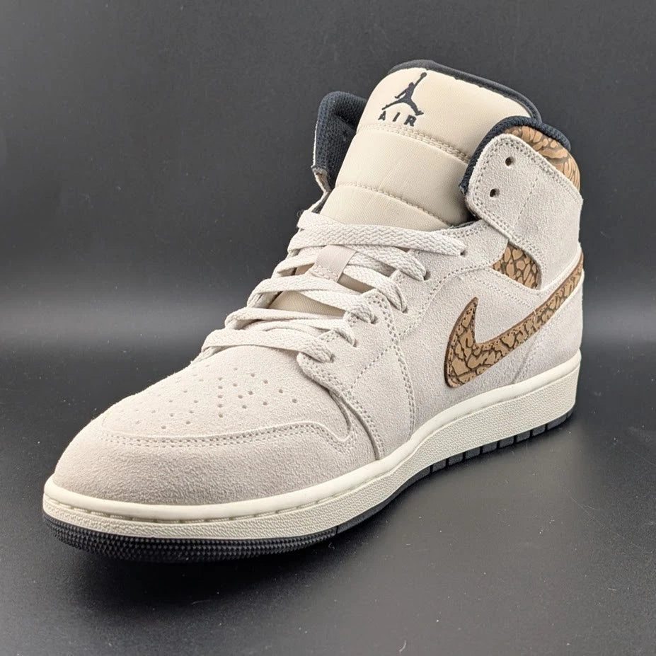 Nike Air Jordan 1 Mid, SE Brown Elephant, Size 12, New in Box SoleComfort.shoes