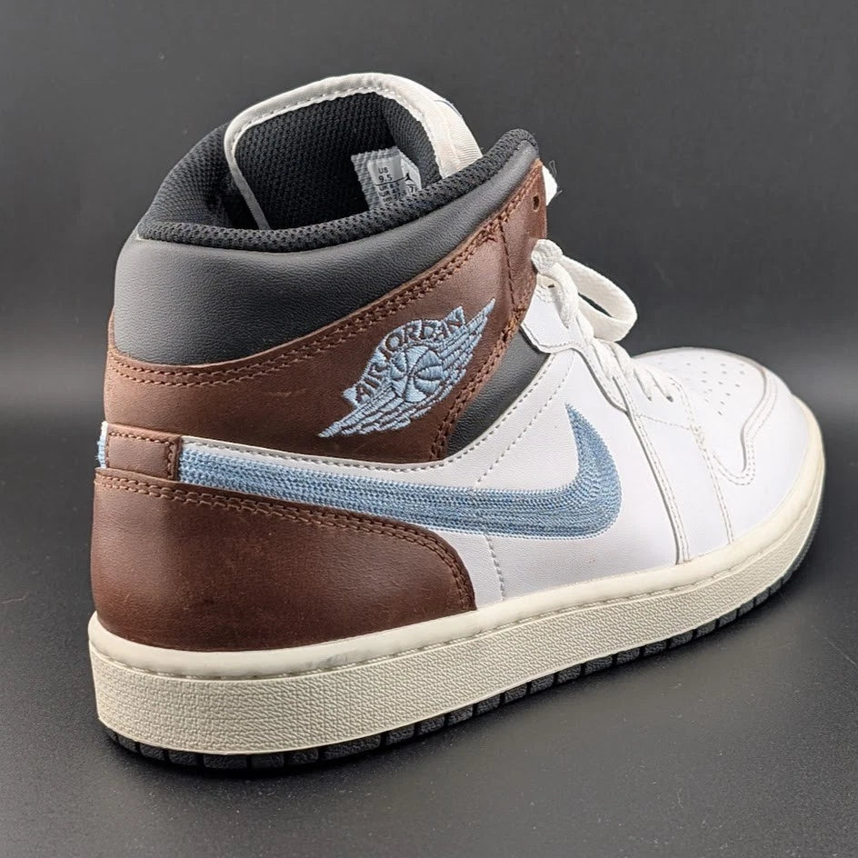 Jordan 1 Retro SE Mid Size 9.5 -Brown Blue Grey FQ7831-142 Sample Shoe SoleComfort.shoes
