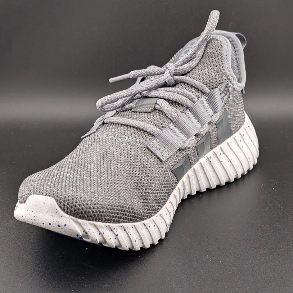 adidas Kaptir 3.0 Size 7.5 Wide Slip-on Running Sneaker Men's Shoes Gray Blue SoleComfort.shoes