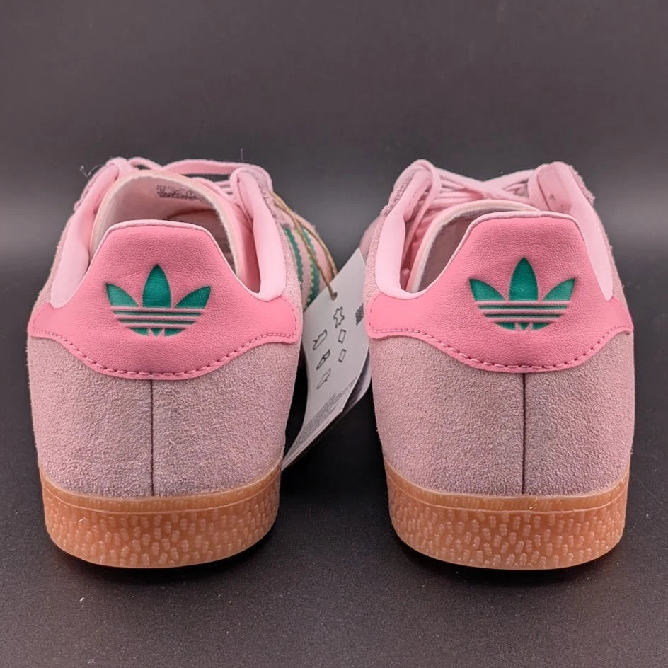 NEW Adidas Gazelle J Youth Size 5/Women's Size 6.5 Clear Pink Court Green JP7128 SoleComfort.shoes