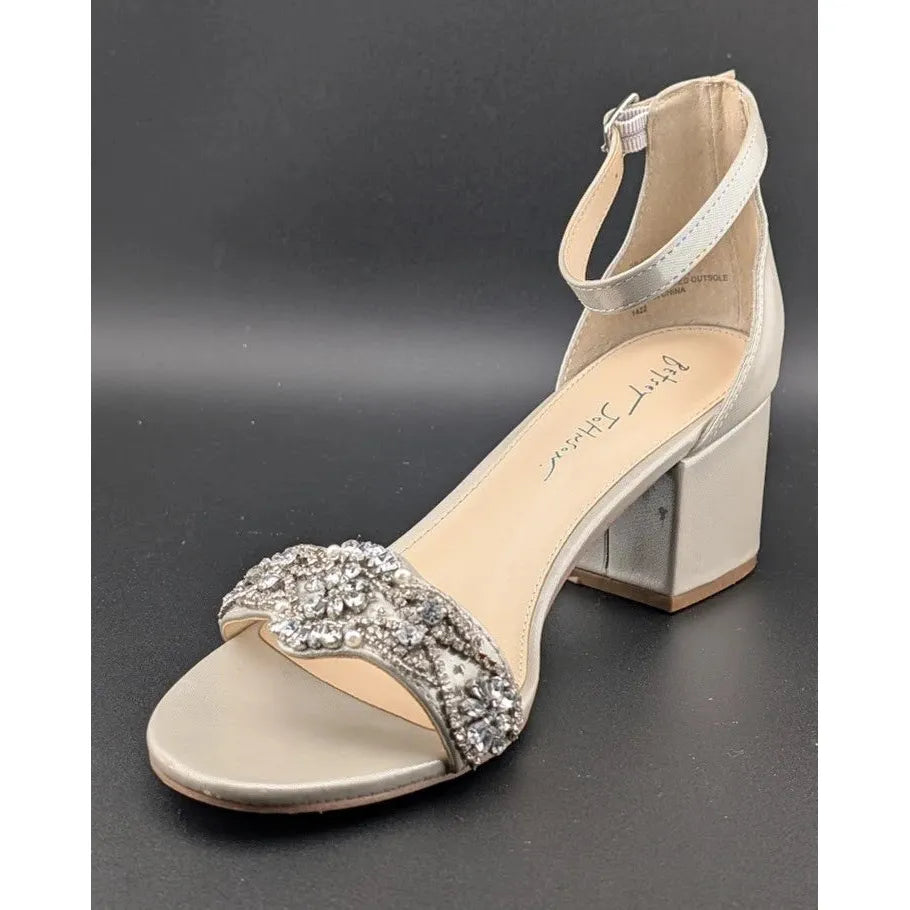 Blue by Betsey Johnson Women’s SB-Mel Heeled Sandal, Silver, Size 9M US SoleComfort.shoes