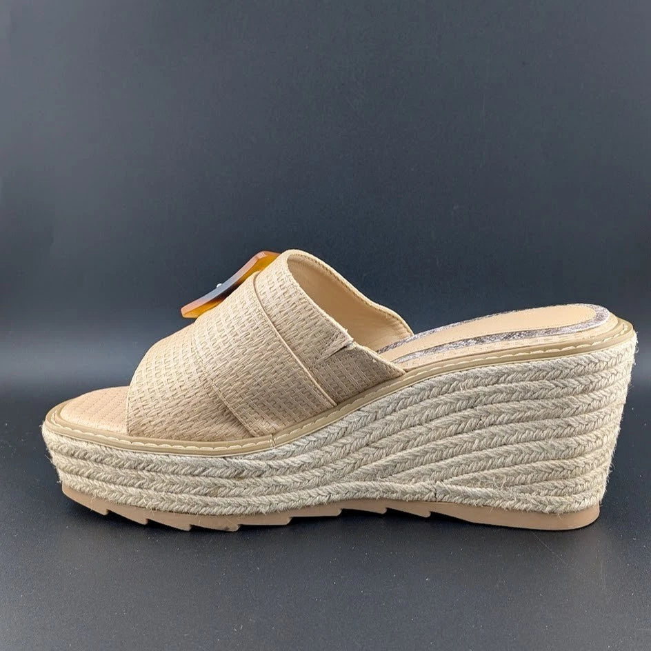 Coutgo Women Size 9 Wedge Platform Espadrille Sandal Casual Padded Footbed Shoe SoleComfort.shoes