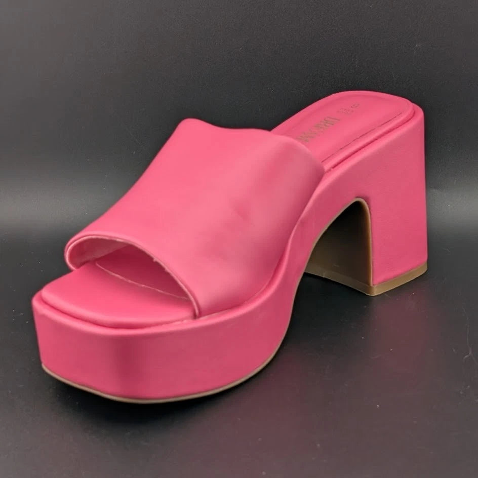 DREAM PAIRS Size 6 Women's Platform Heels Open Toe Slip On for Women High Chunky SoleComfort.shoes