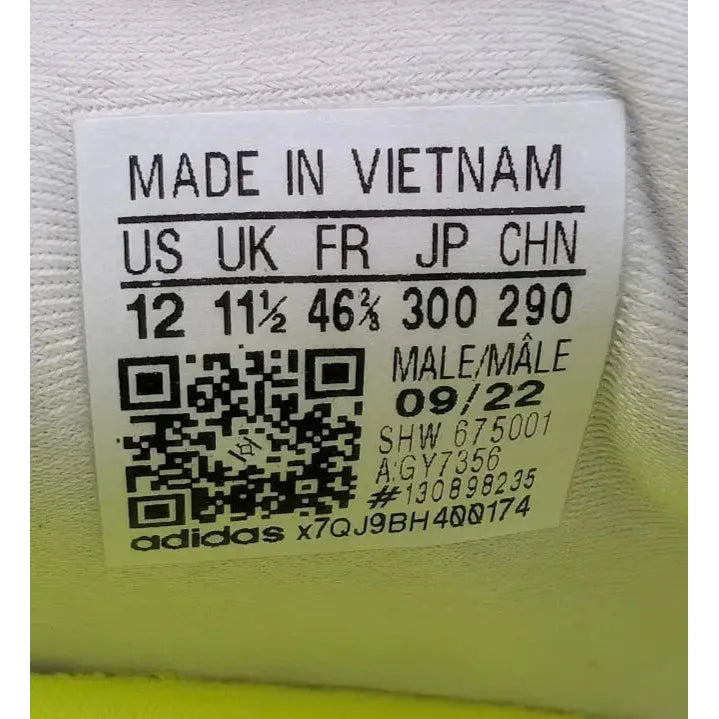 New w/ Defect adidas NMD_R1 V3 White Solar Yellow-HIGHLY REFLECTIVE Size 12 - SoleComfort.shoes