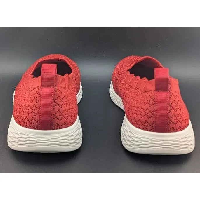 Womens Size 11 Scalloped Slip-on Knit Casual Ballet Flat Walking Sneaker EU 42.5 - SoleComfort.shoes