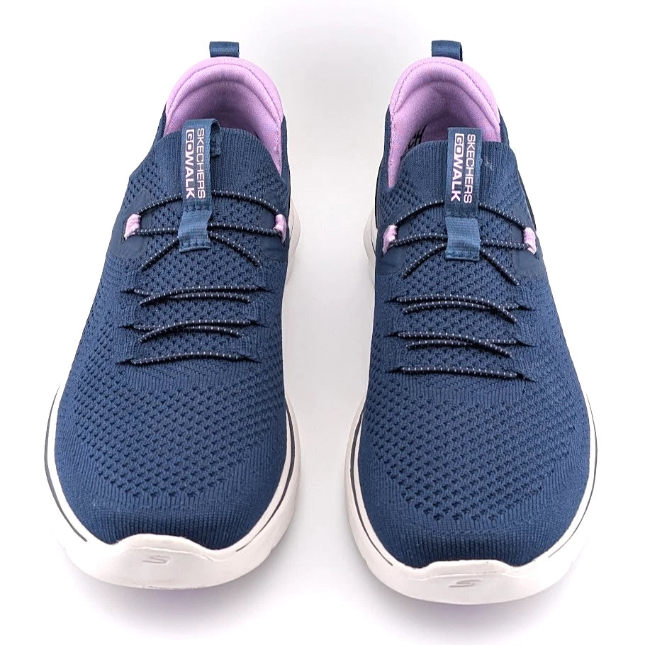 Women's Skechers Size 6.5 GO WALK 7 Abie Slip-in Sneaker 125225 Navy/Lavender Skechers