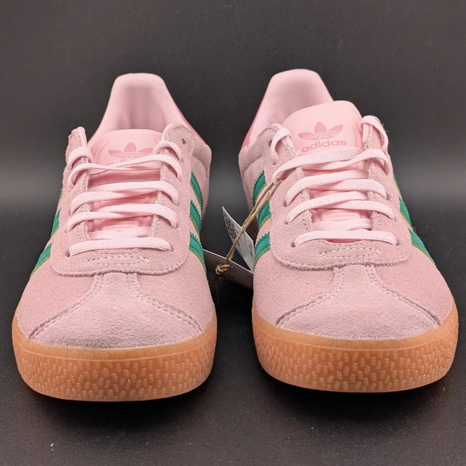 NEW Adidas Gazelle J Youth Size 5/Women's Size 6.5 Clear Pink Court Green JP7128 SoleComfort.shoes