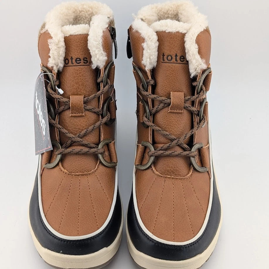 totes Women's Sade Sneaker Boots Waterproof All Weather Winter Boot Chestnut Blk SoleComfort.shoes