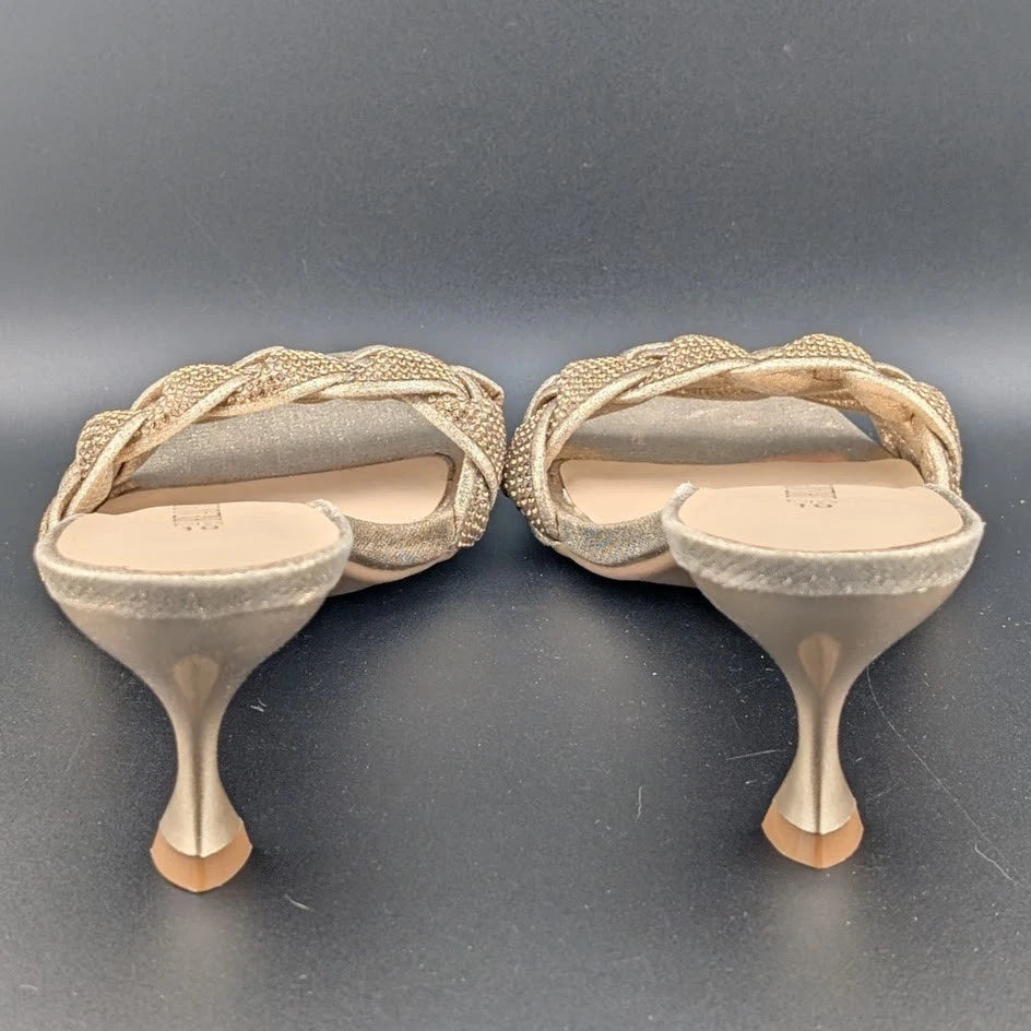 Women Size 10 Low Kitten Heel Sandals Square Toe Comfort Party Dress Shoes SoleComfort.shoes