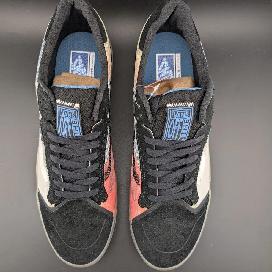 VANS Evdnt Ultimate Waffle Gradient Check Black Skate Shoes Men's Size 13 SoleComfort.shoes