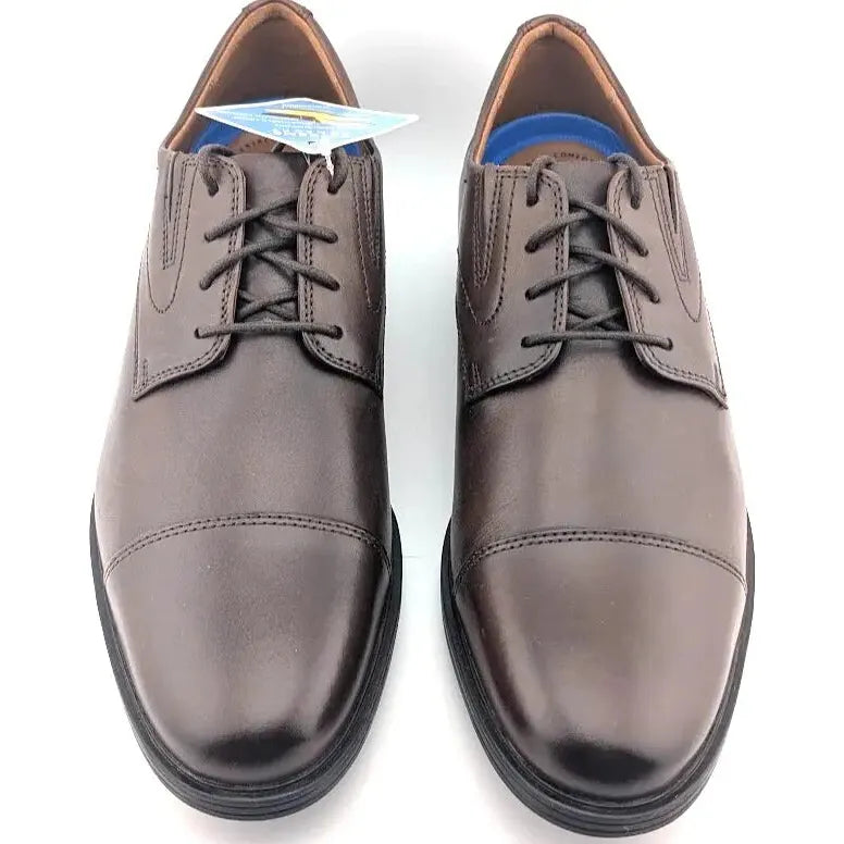 Clarks Mens Dress Shoes - Size 12M Mahogany Leather Whiddon Cap Oxford - SoleComfort.shoes