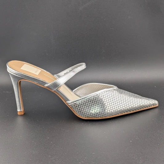 New Women's 8.5 Dolce Vita Kanika Silver Dot Leather Pointed Toe Pump NWOB SoleComfort.shoes