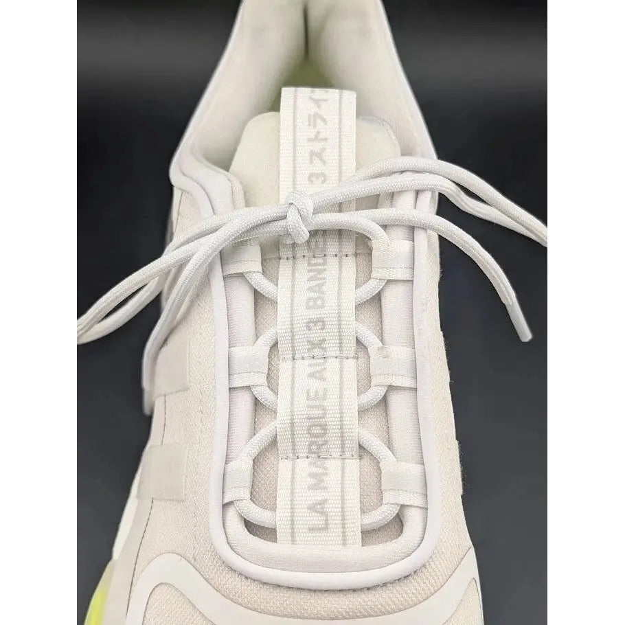 New w/ Defect adidas NMD_R1 V3 White Solar Yellow-HIGHLY REFLECTIVE Size 12 - SoleComfort.shoes