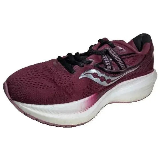 Pre-Owned Women's Saucony Triumph 20 Road Running Trainer Shoes Size 7.5 in Sundown Rose (Burg) New Balance