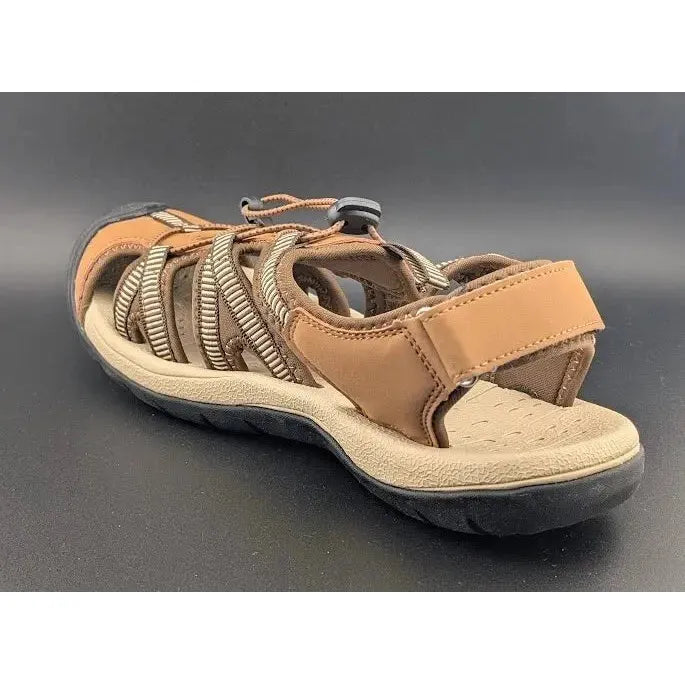Mens Size 9.5 Tan Summer Sport Fishman Sandals - Comfy Beach Water Walking Shoes - SoleComfort.shoes