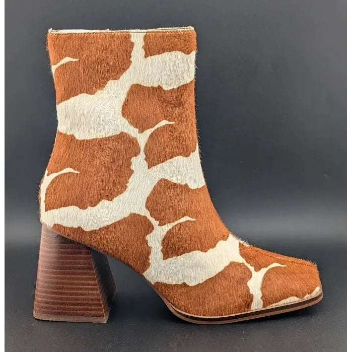 NEW Steve Madden Size 10 Nara-C Real Calf Hair-Mid Calf Chunky Heel Boots Shoes Steve Madden