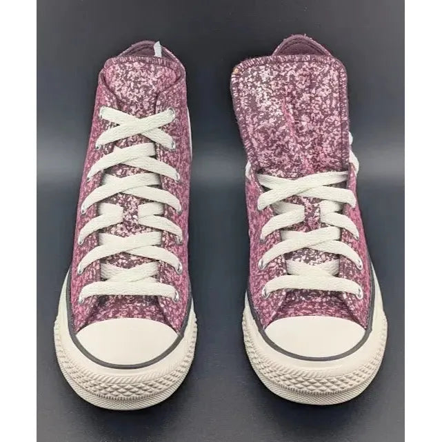 *BRAND NEW* Women CONVERSE Chuck Taylor All Star Glitter CTAS HI Orchid Abyss - SoleComfort.shoes