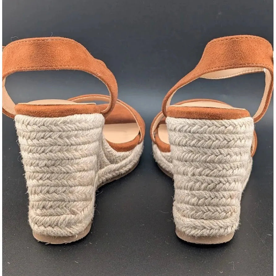 IDIFU Womens Size 5 Espadrille Wedge Sandals Ankle Strap w/ Buckle Closed Toe SoleComfort.shoes