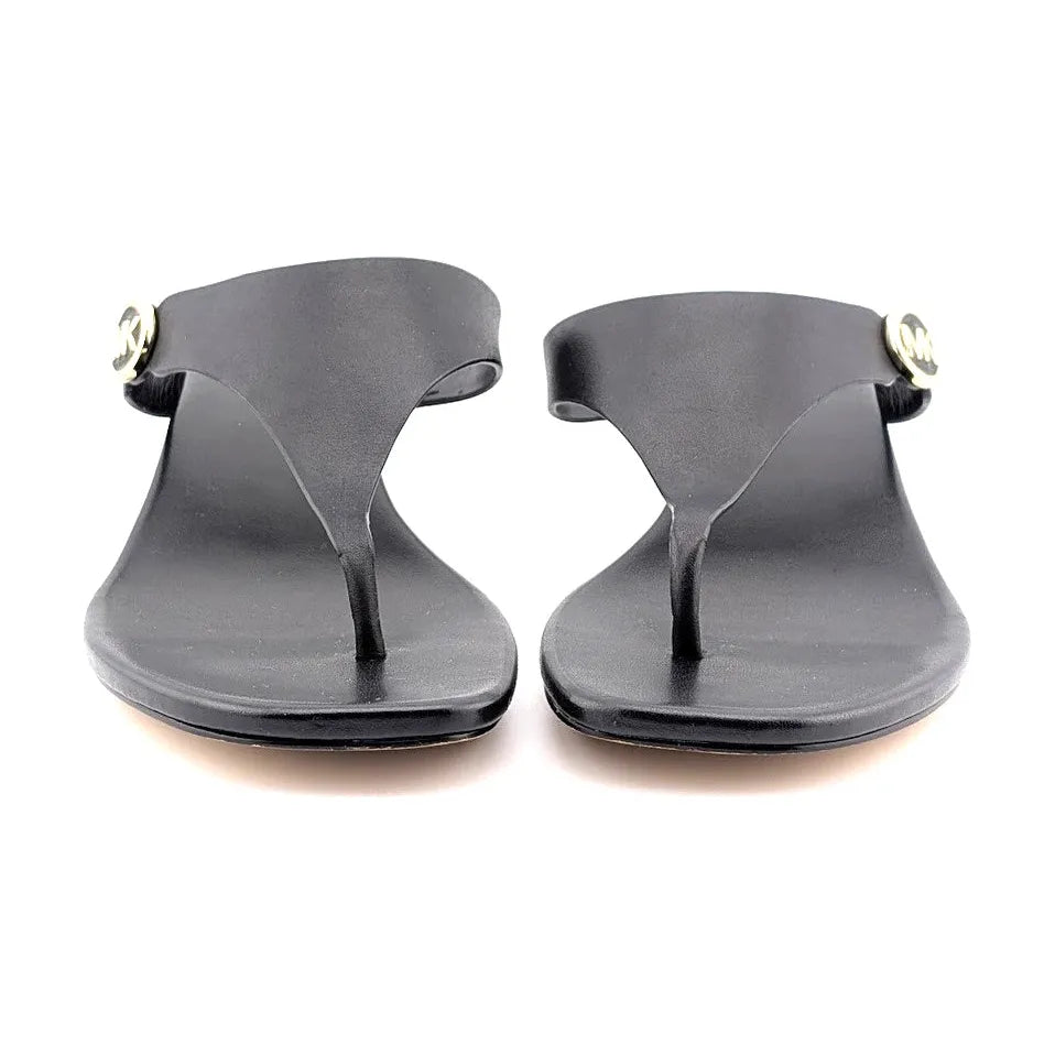 Michael Kors Women's Size 6M Lucinda Kitten Heel Slide Sandal, Black SoleComfort.shoes