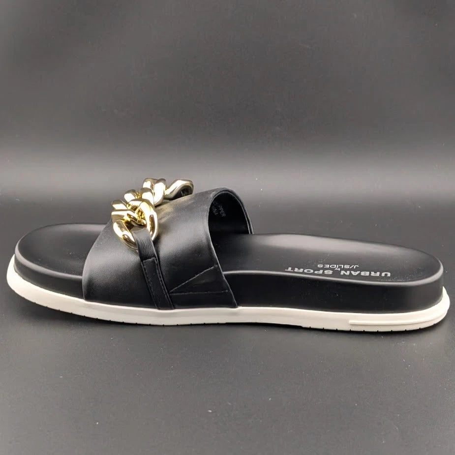 UrbanSport By J/Slides Women's Fruit Chain Comfort Sandal in Camel or Black Luxe SoleComfort.shoes