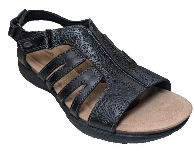 Women's Size 7.5M Clarks April Belle Sandal | 77018 | Leather Upper / Footbed