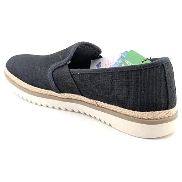 SKECHERS WOMEN'S Size 7 FLEXPADRILLE LO BALLET FLAT BLACK Espadrille 114020 Skechers