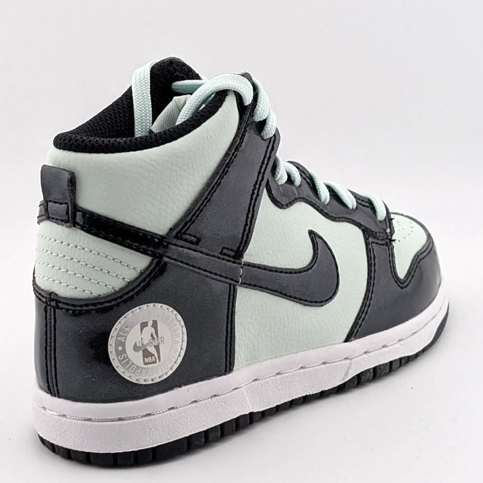 New Childs Nike Dunk High SE (PS) NBA All Star Barely Green / Black Patent Size 12C Nike