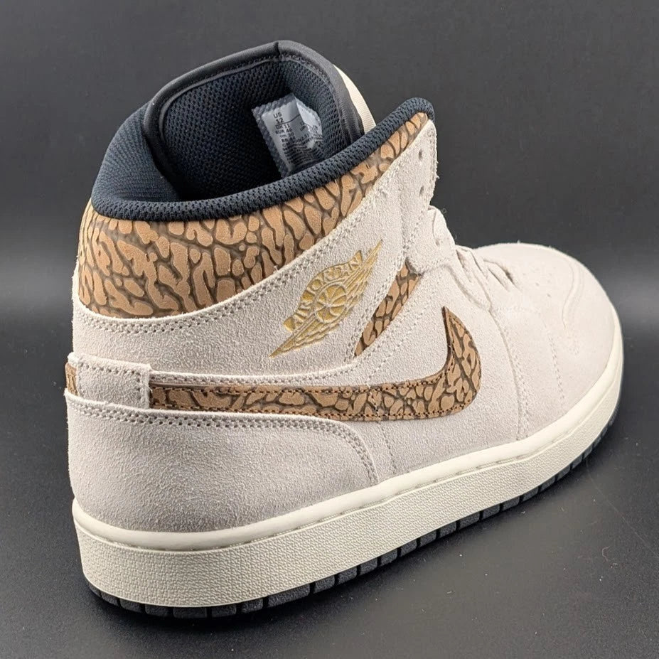 Nike Air Jordan 1 Mid, SE Brown Elephant, Size 12, New in Box SoleComfort.shoes