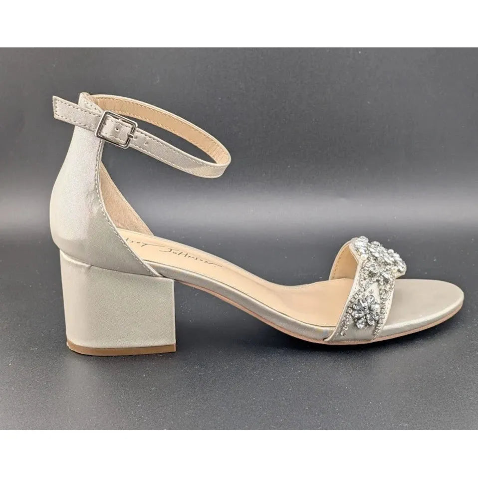 Blue by Betsey Johnson Women’s SB-Mel Heeled Sandal, Silver, Size 9M US SoleComfort.shoes